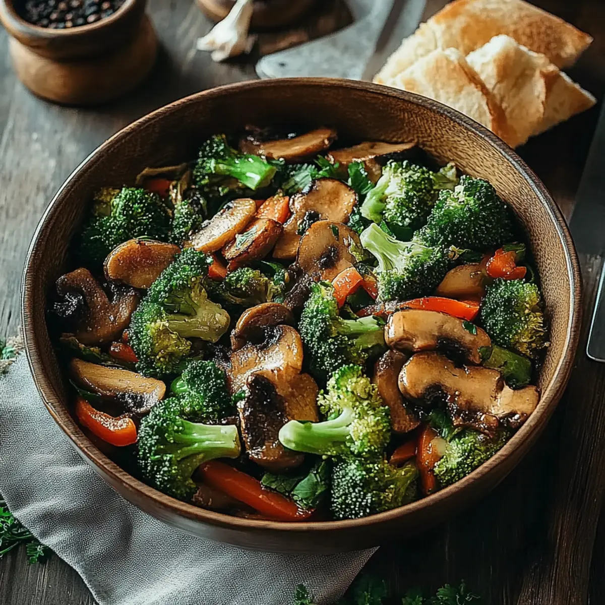 Broccoli and Mushroom Stir Fry