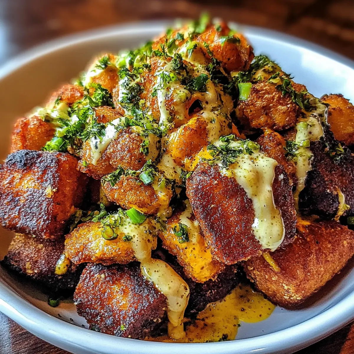 Buffalo Bites Bowl with Crispy Potatoes & Shaved Brussels