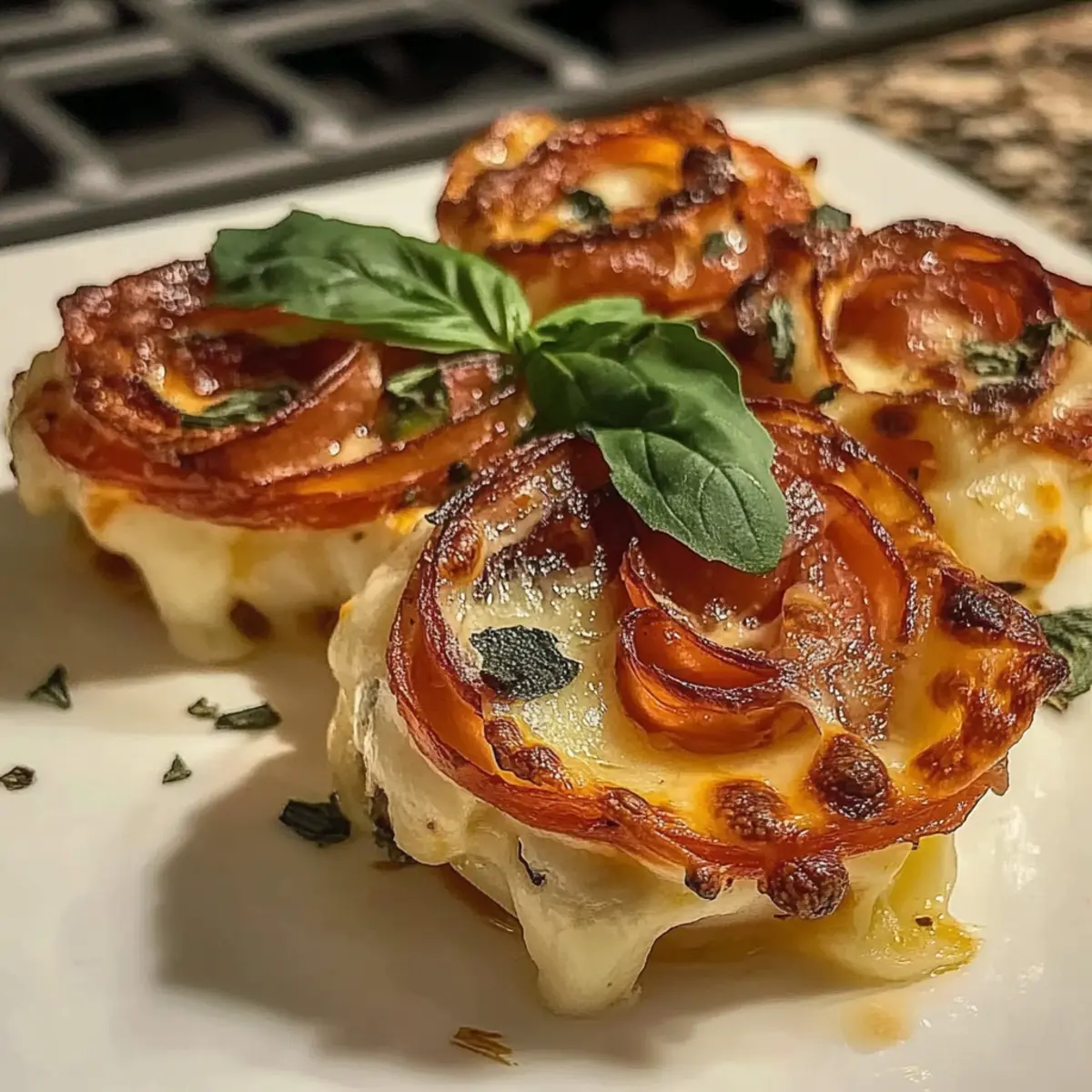 Cheesy Baked Italian Pizza Roses