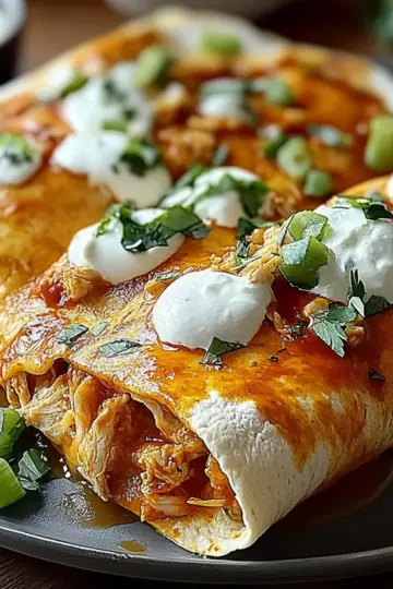 Cheesy Buffalo Chicken Burritos