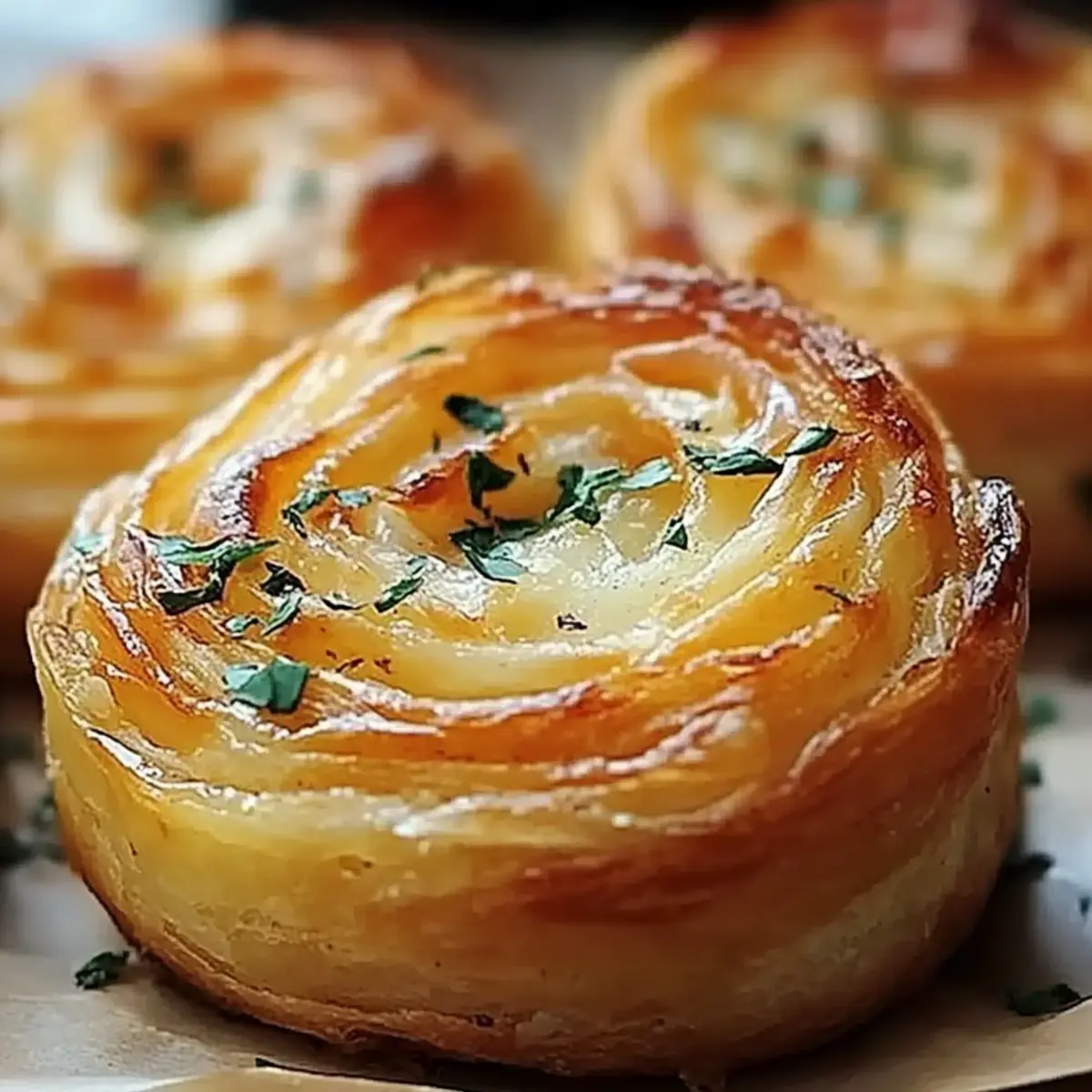 Cheesy Garlic Cruffins
