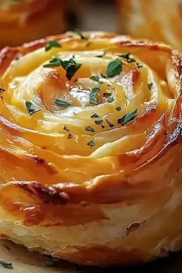 Cheesy Garlic Cruffins