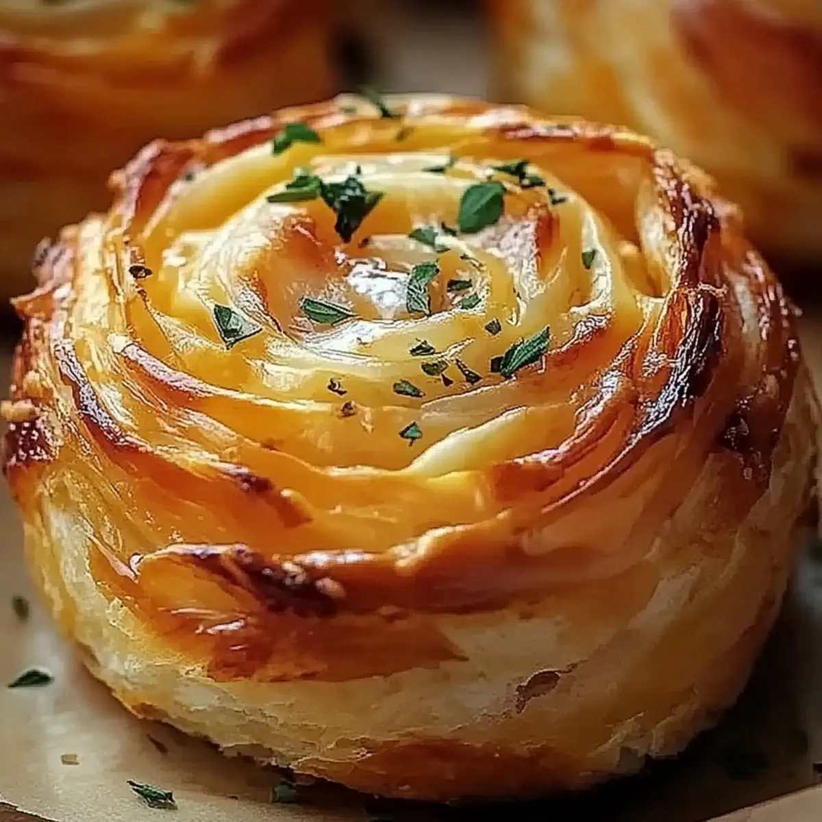 Cheesy Garlic Cruffins