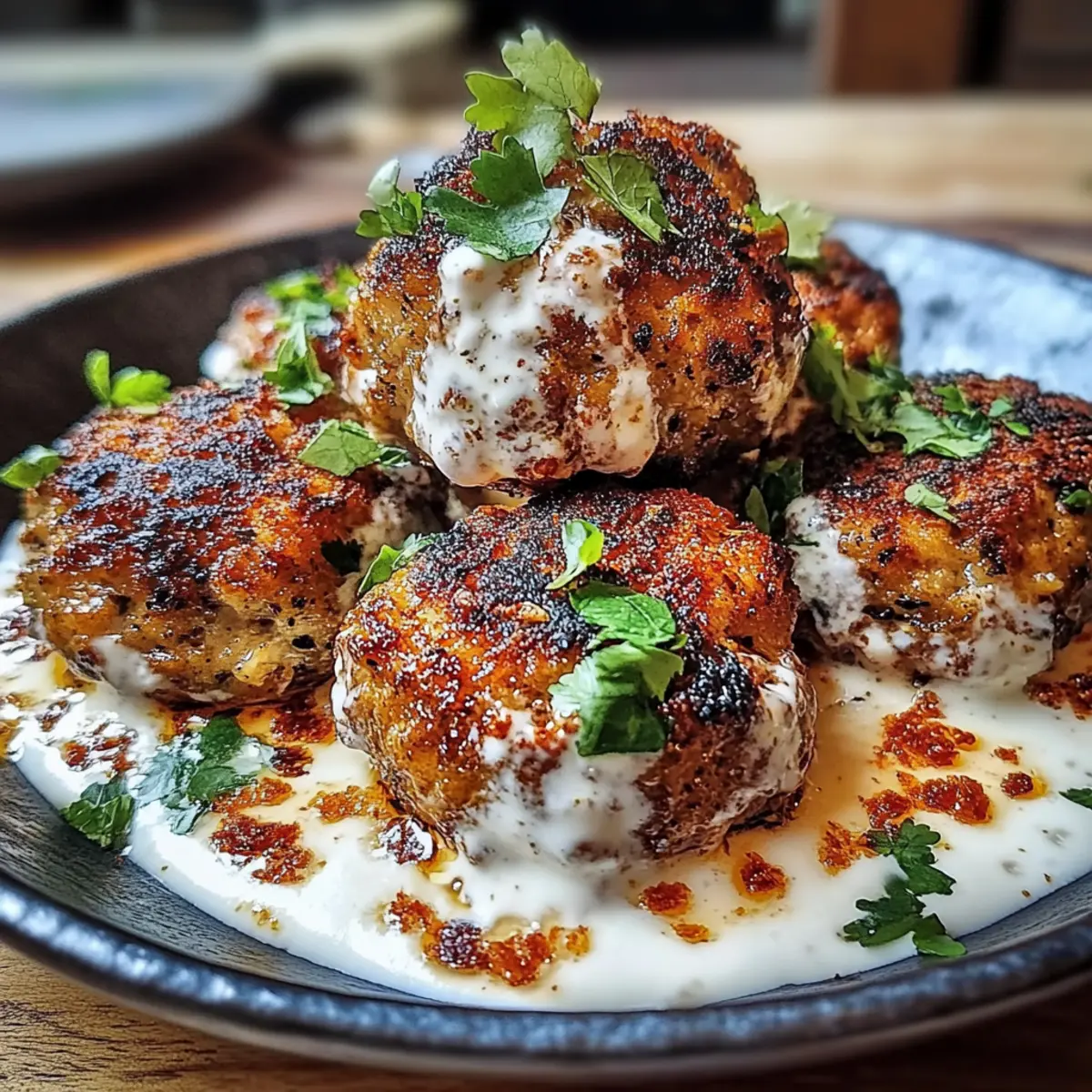 Chicken Kofta with Garlic Yogurt Sauce