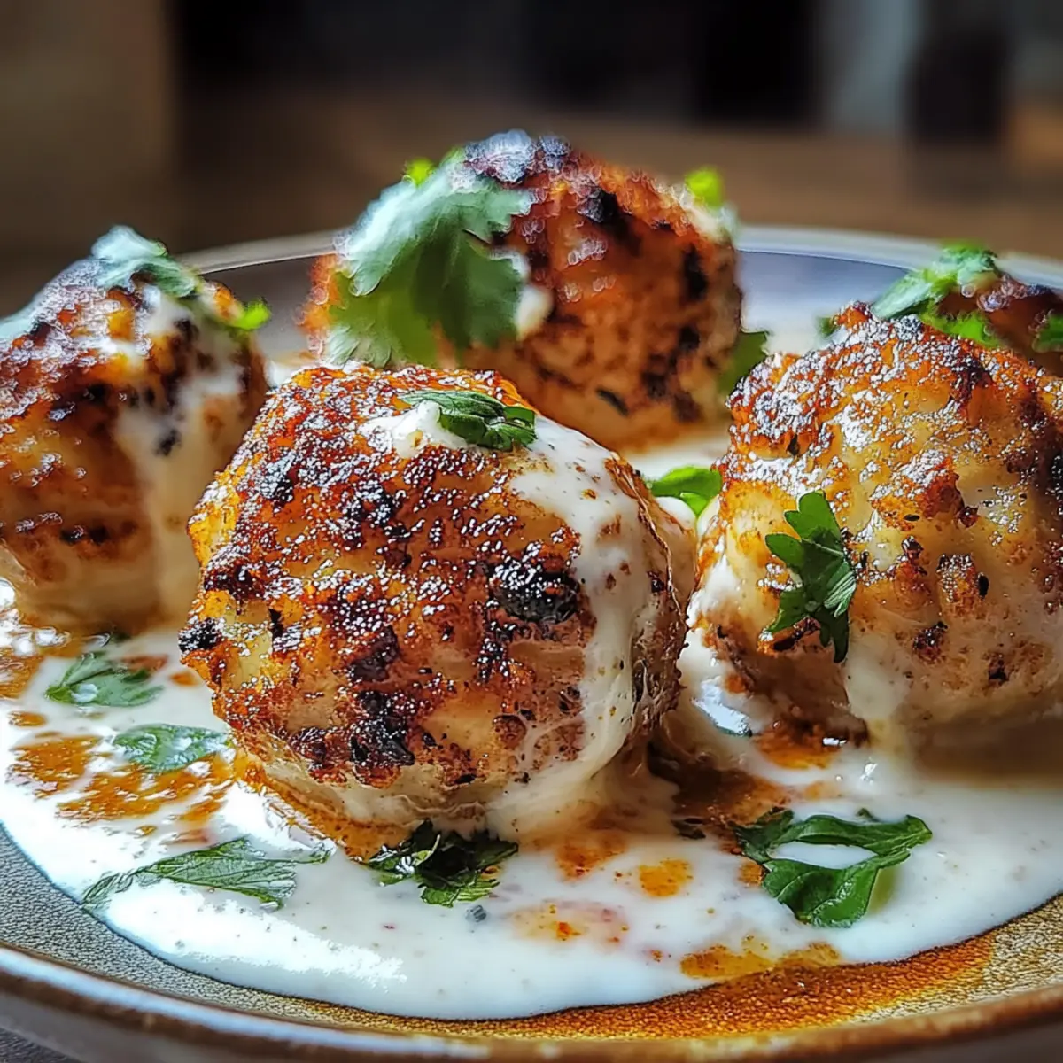 Chicken Kofta with Garlic Yogurt Sauce