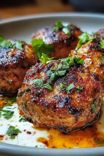 Chicken Kofta with Garlic Yogurt Sauce