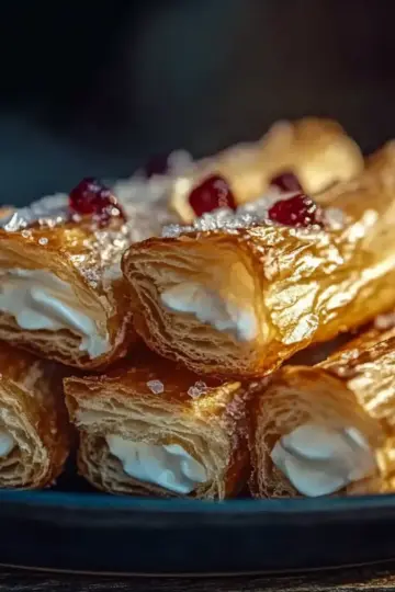 Cranberry Orange Cream Cheese Pastry Straws