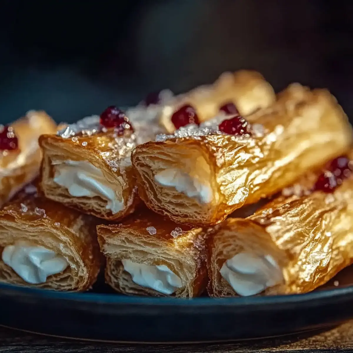 Cranberry Orange Cream Cheese Pastry Straws