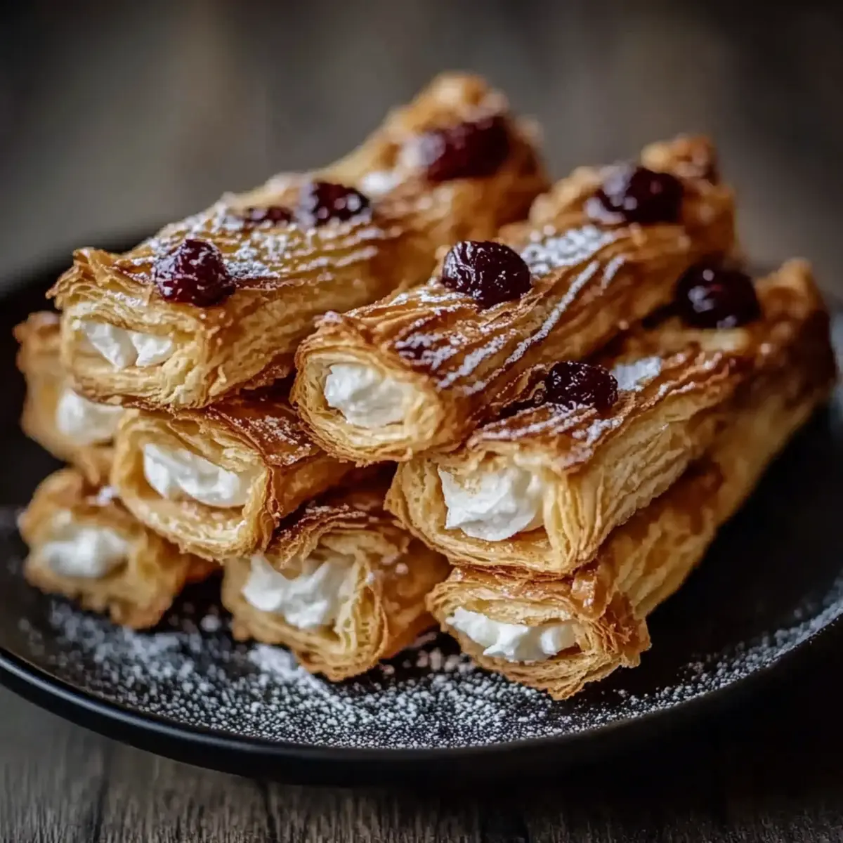 Cranberry Orange Cream Cheese Pastry Straws