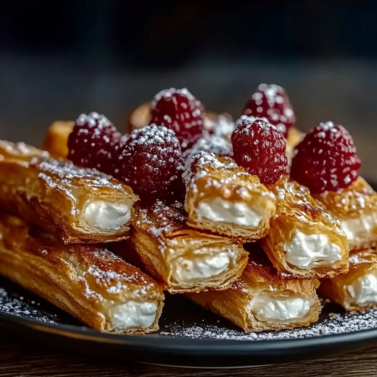 Cranberry Orange Cream Cheese Pastry Straws