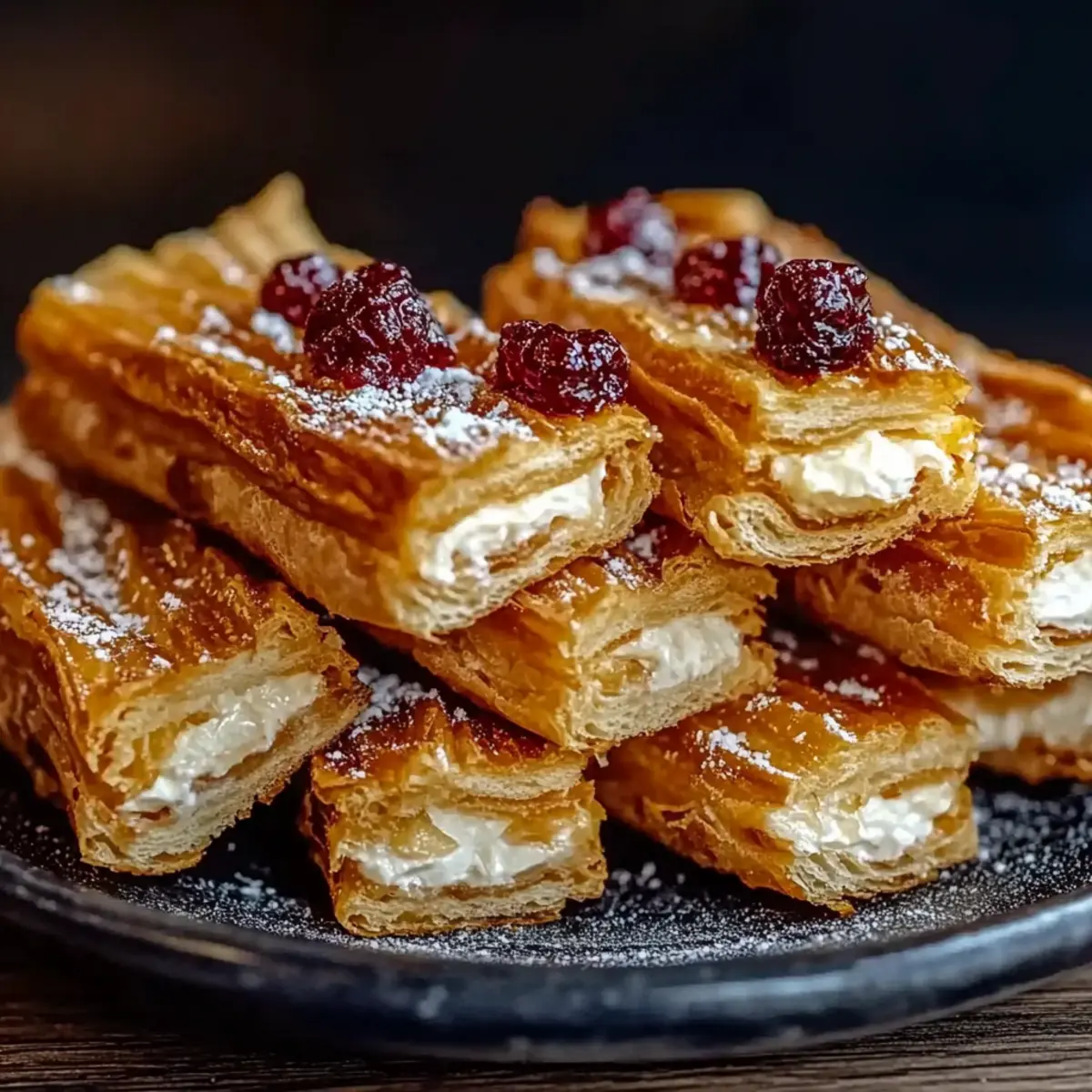 Cranberry Orange Cream Cheese Pastry Straws