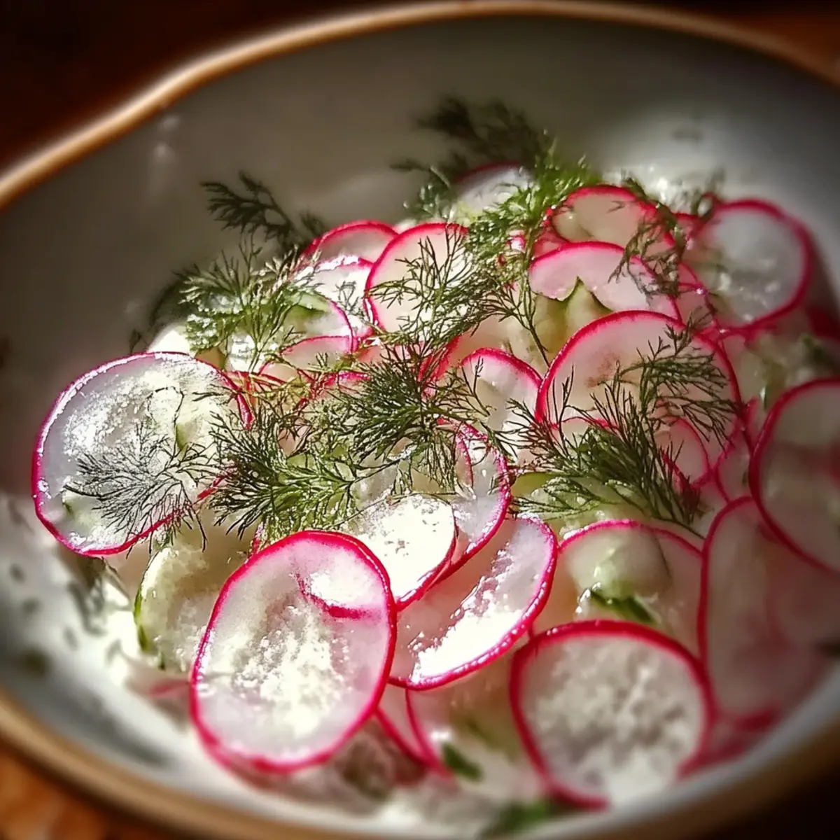 Creamy Cucumber Radish Salad