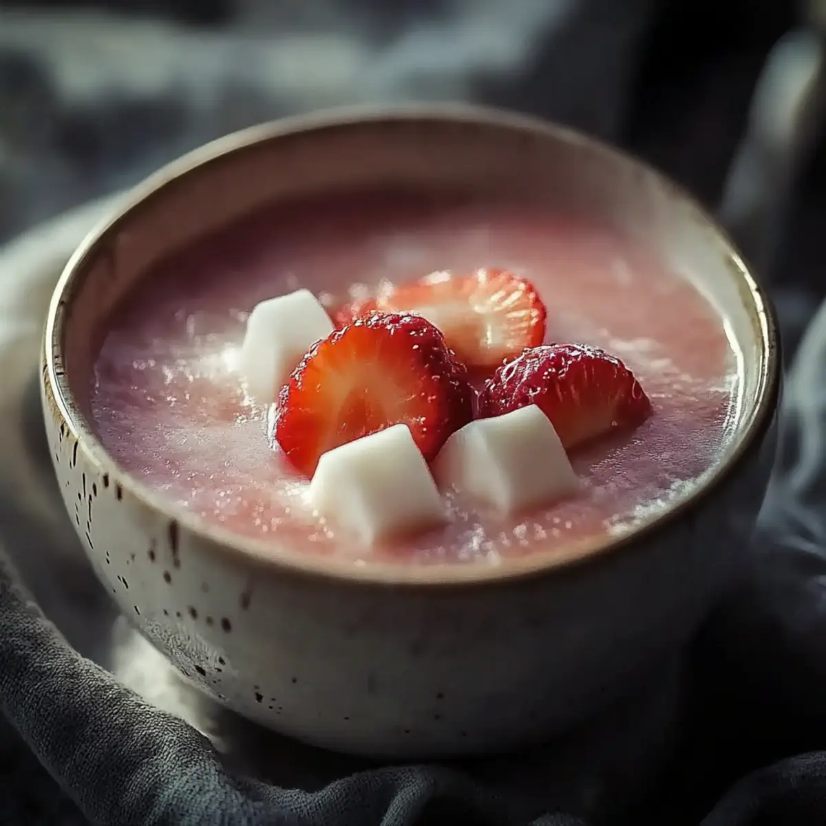 Creamy Strawberry Coconut Tapioca Dessert