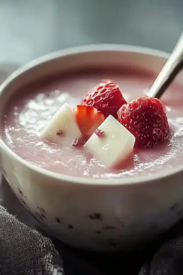 Creamy Strawberry Coconut Tapioca Dessert