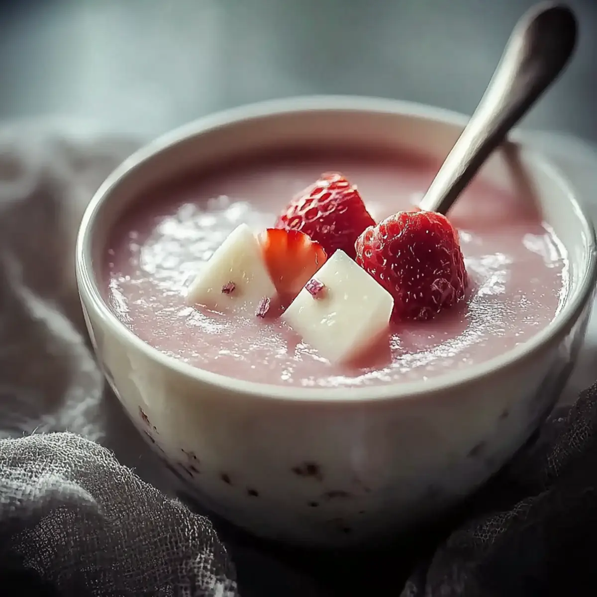 Creamy Strawberry Coconut Tapioca Dessert