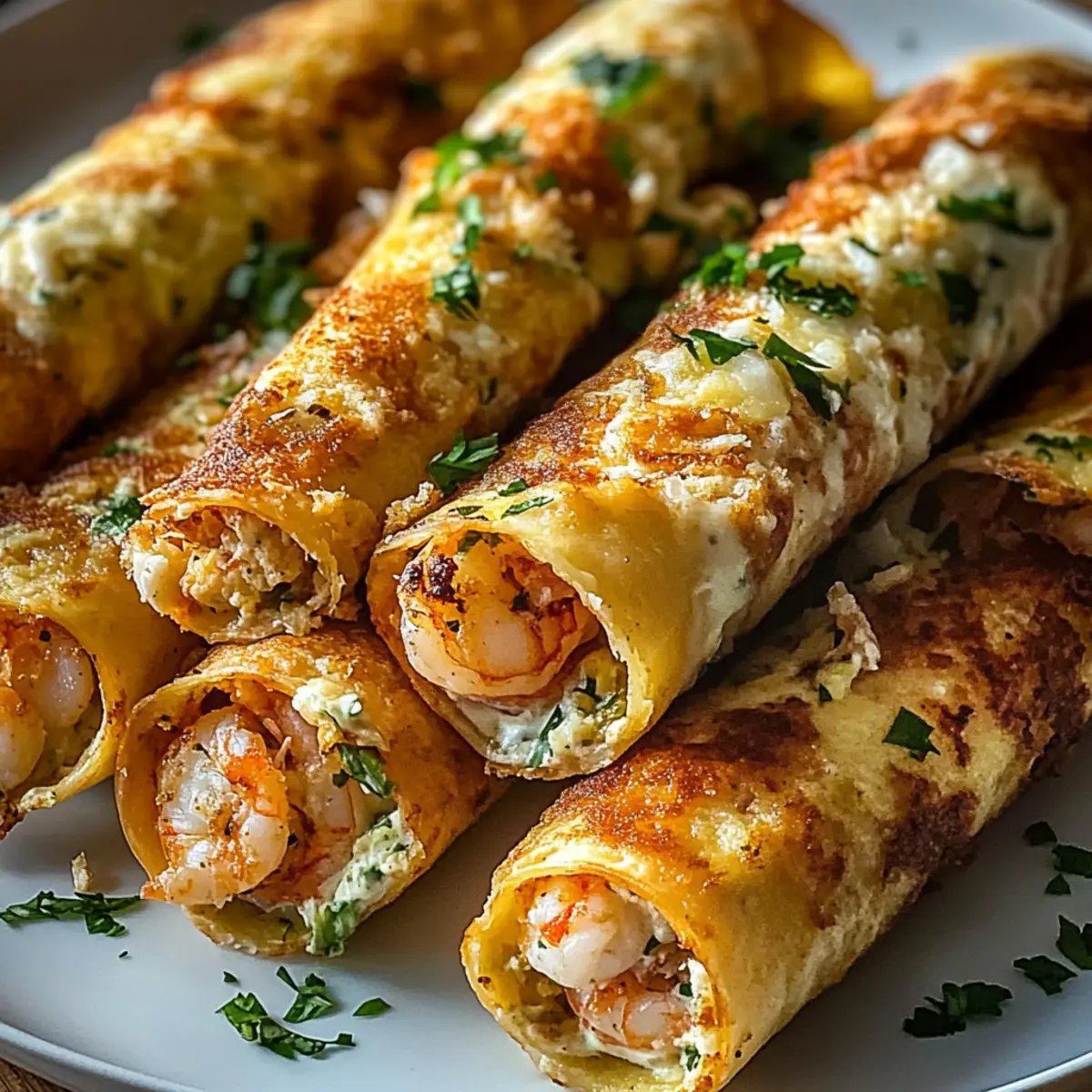 Crispy Crab And Shrimp Queso Taquitos