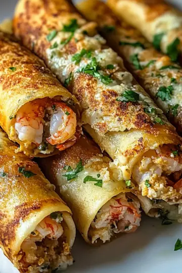 Crispy Crab And Shrimp Queso Taquitos