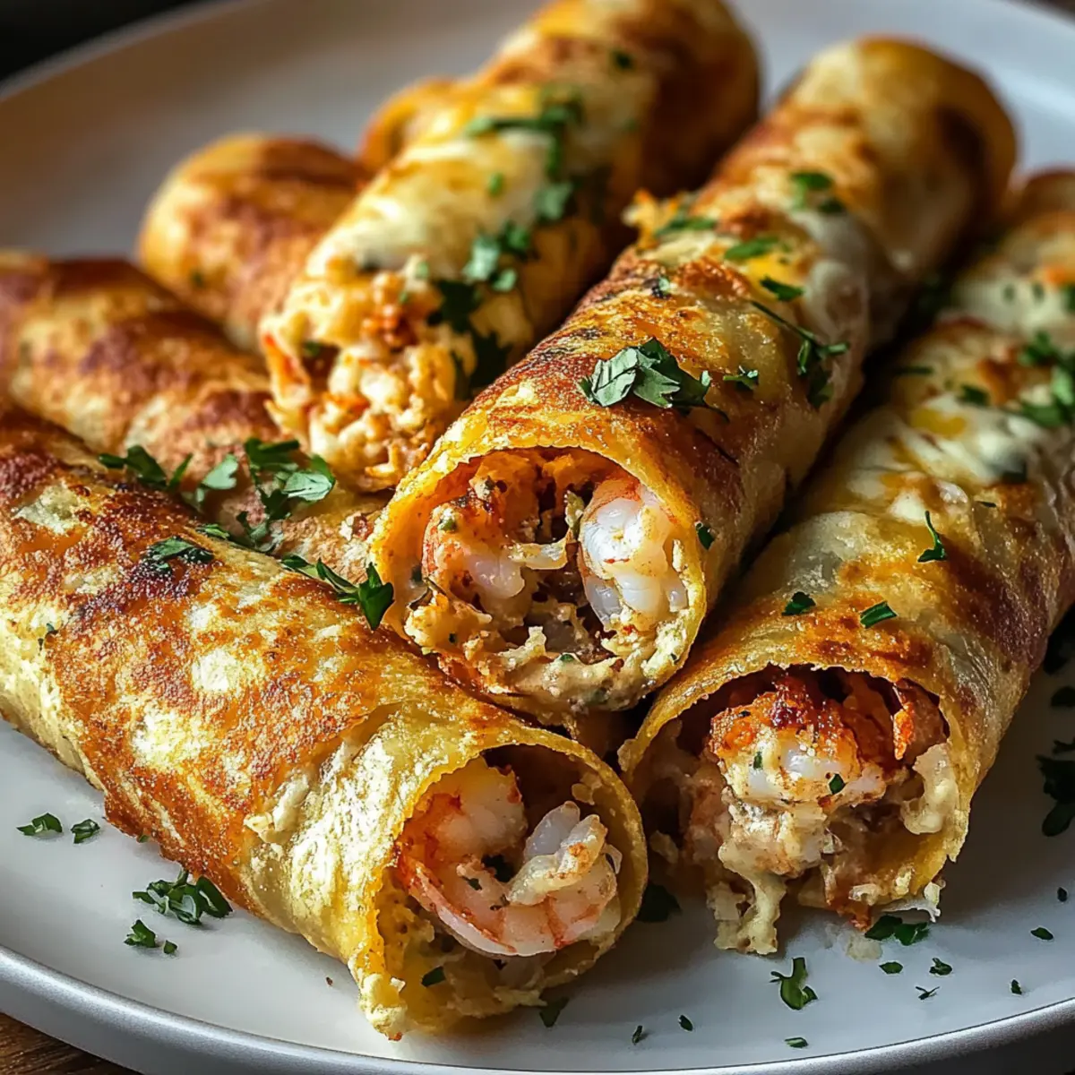 Crispy Crab And Shrimp Queso Taquitos