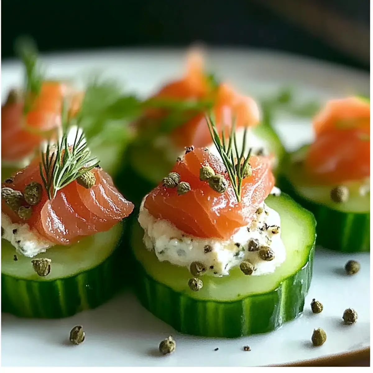 Cucumber Bites with Smoked Salmon