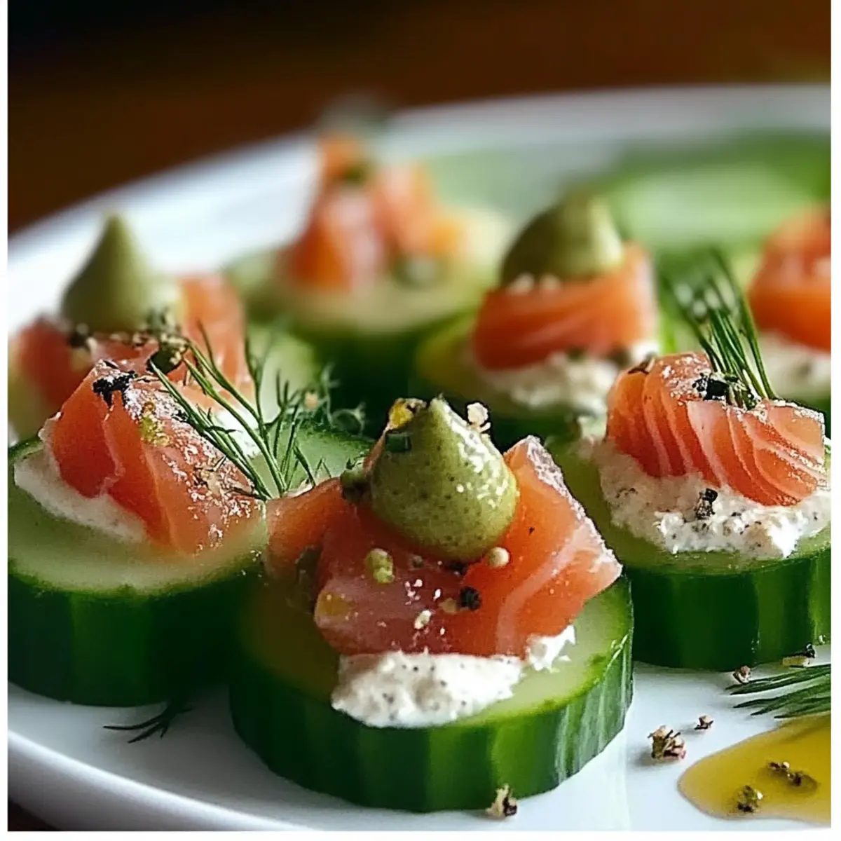 Cucumber Bites with Smoked Salmon