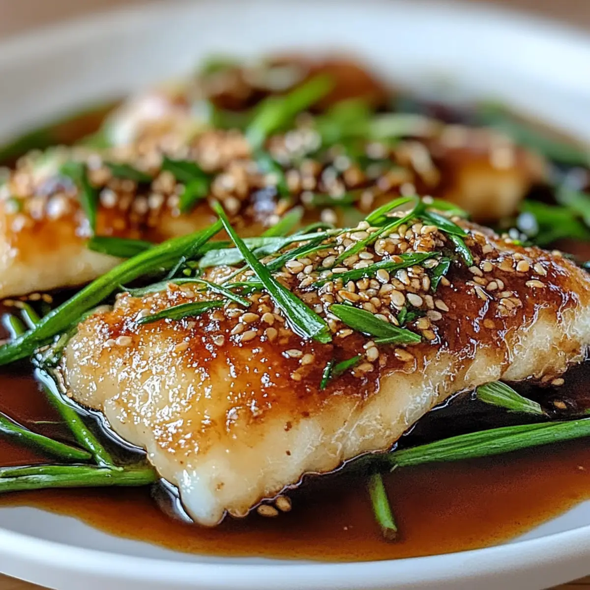 Flaky Cod With Ginger Soy Glaze