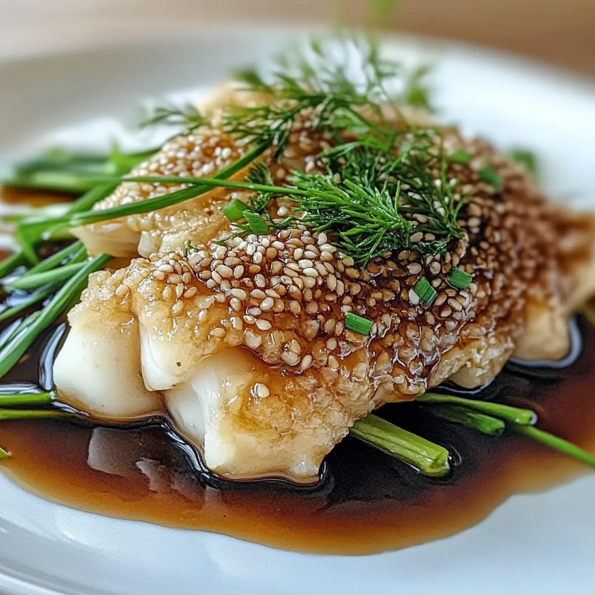 Flaky Cod With Ginger Soy Glaze