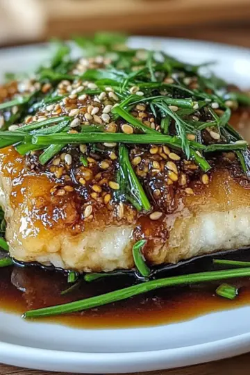 Flaky Cod With Ginger Soy Glaze