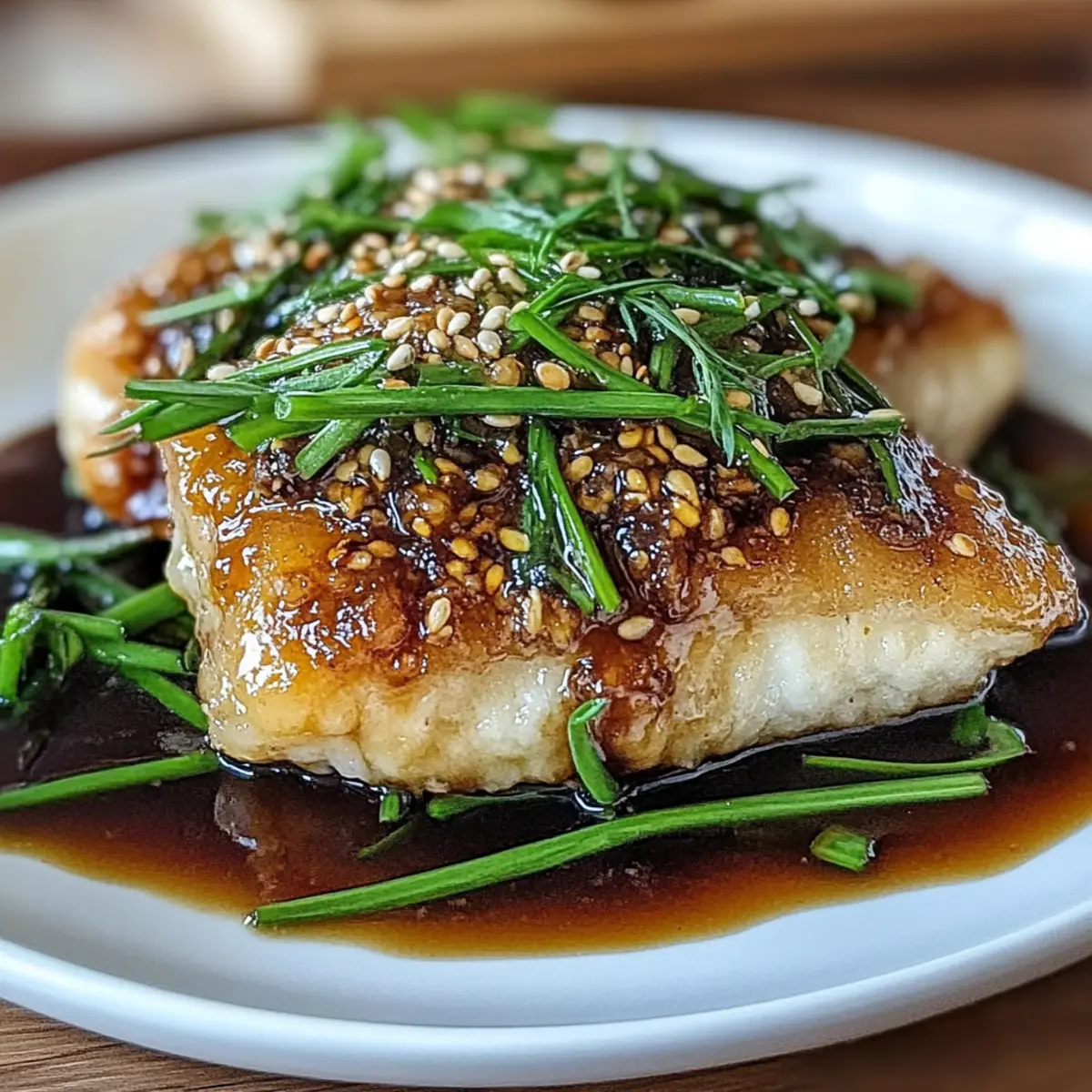 Flaky Cod With Ginger Soy Glaze