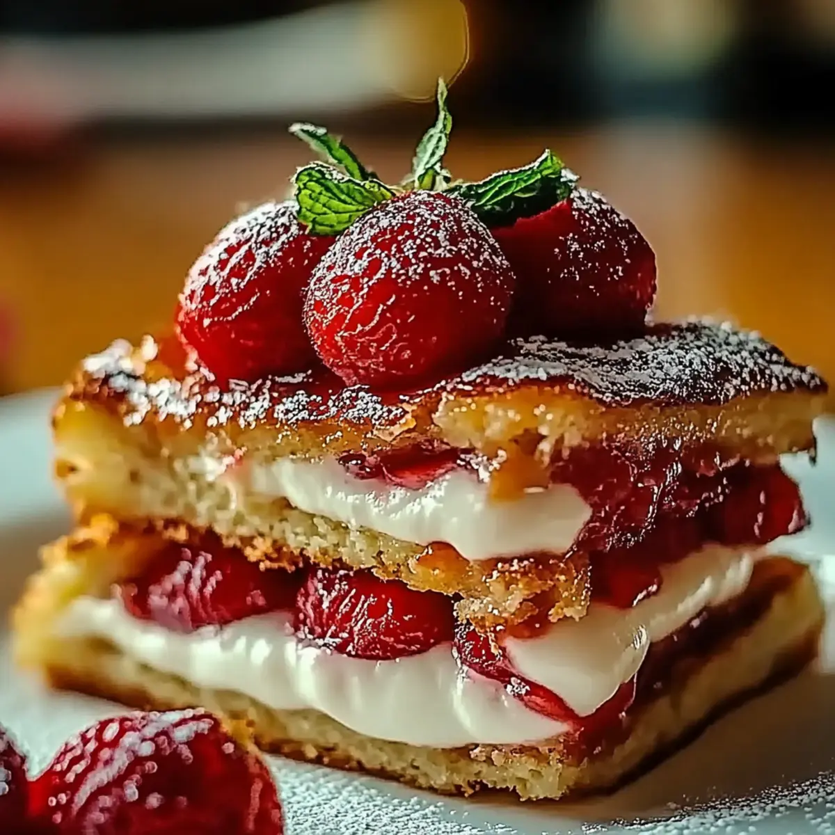 Fried Strawberry Cheesecake Sandwiches