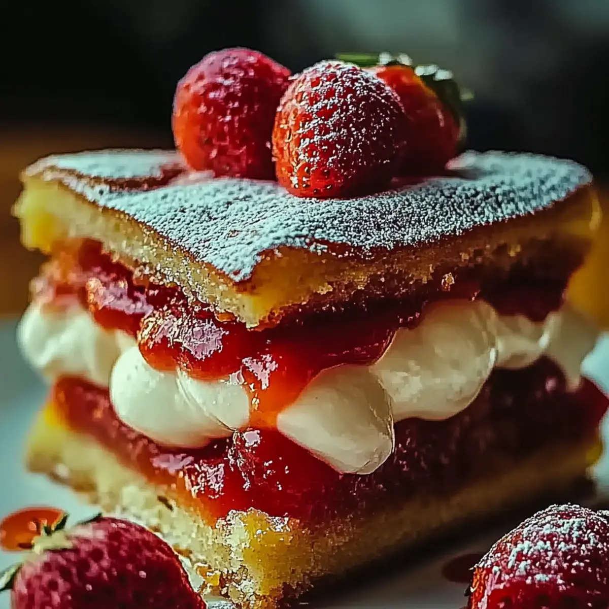 Fried Strawberry Cheesecake Sandwiches