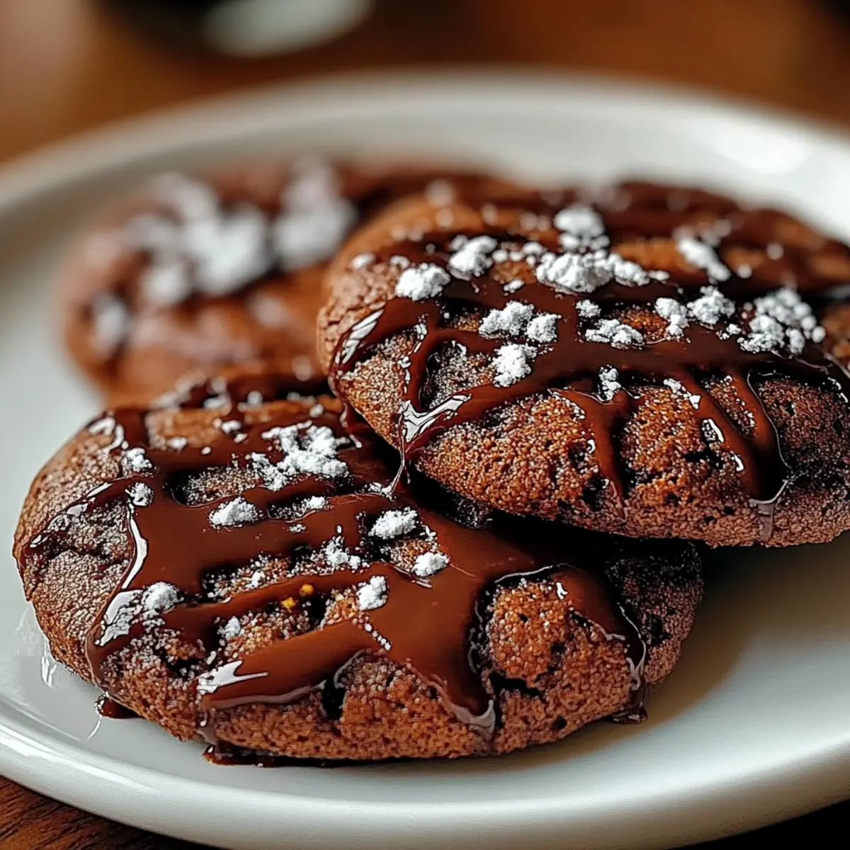Gooey Chocolate Ganache Cookies