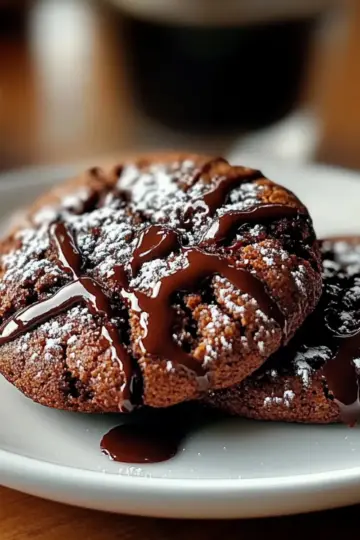Gooey Chocolate Ganache Cookies