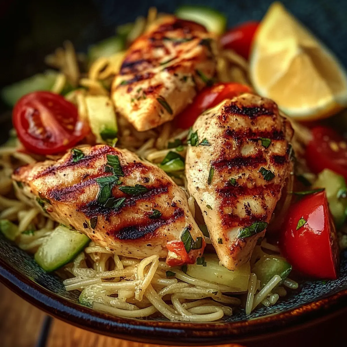 Grilled Chicken Orzo Salad with Avocado