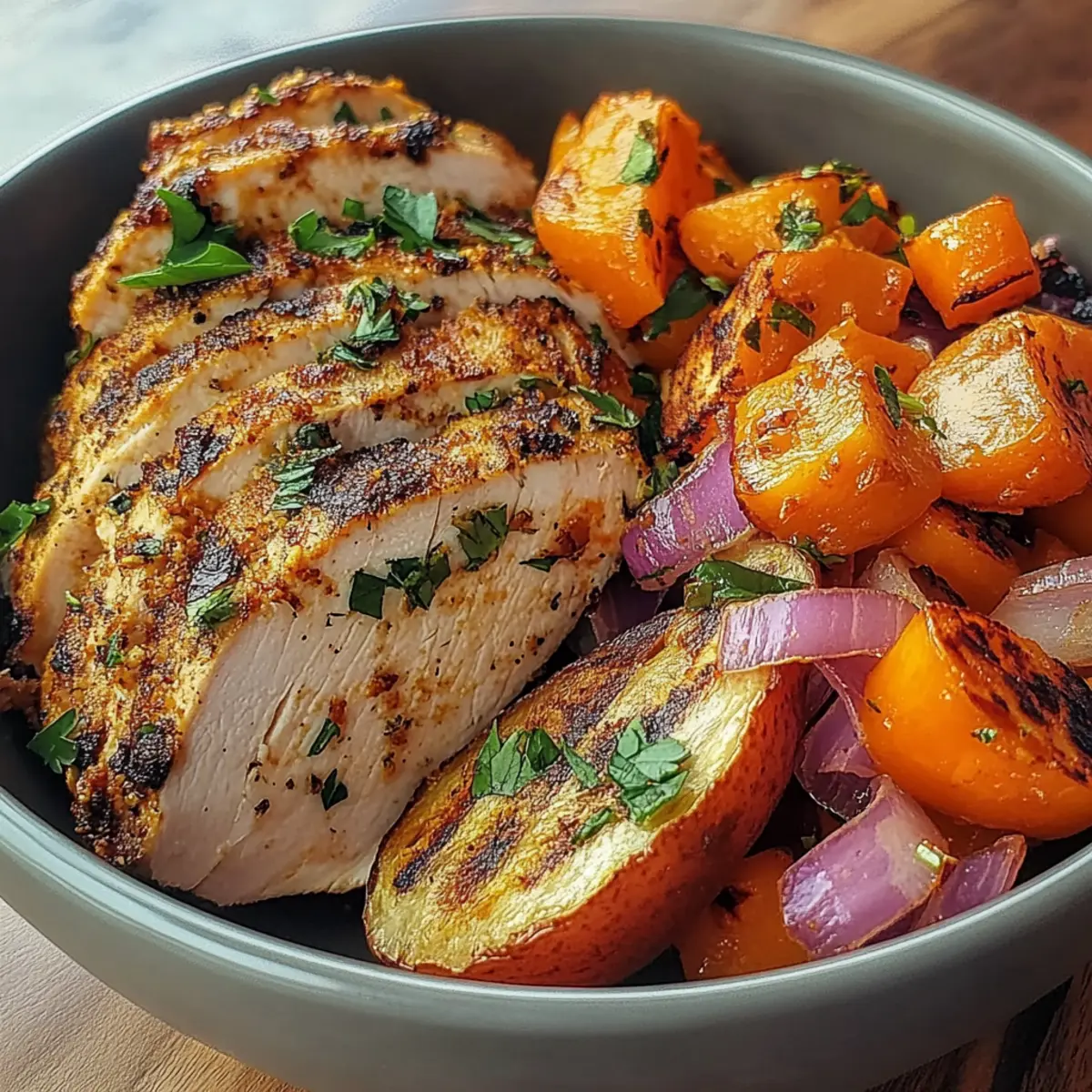 Grilled Chicken & Sweet Potato Bowl
