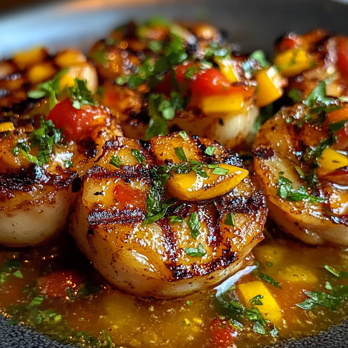 Grilled Shrimp With Spicy Mango Lime Coulis