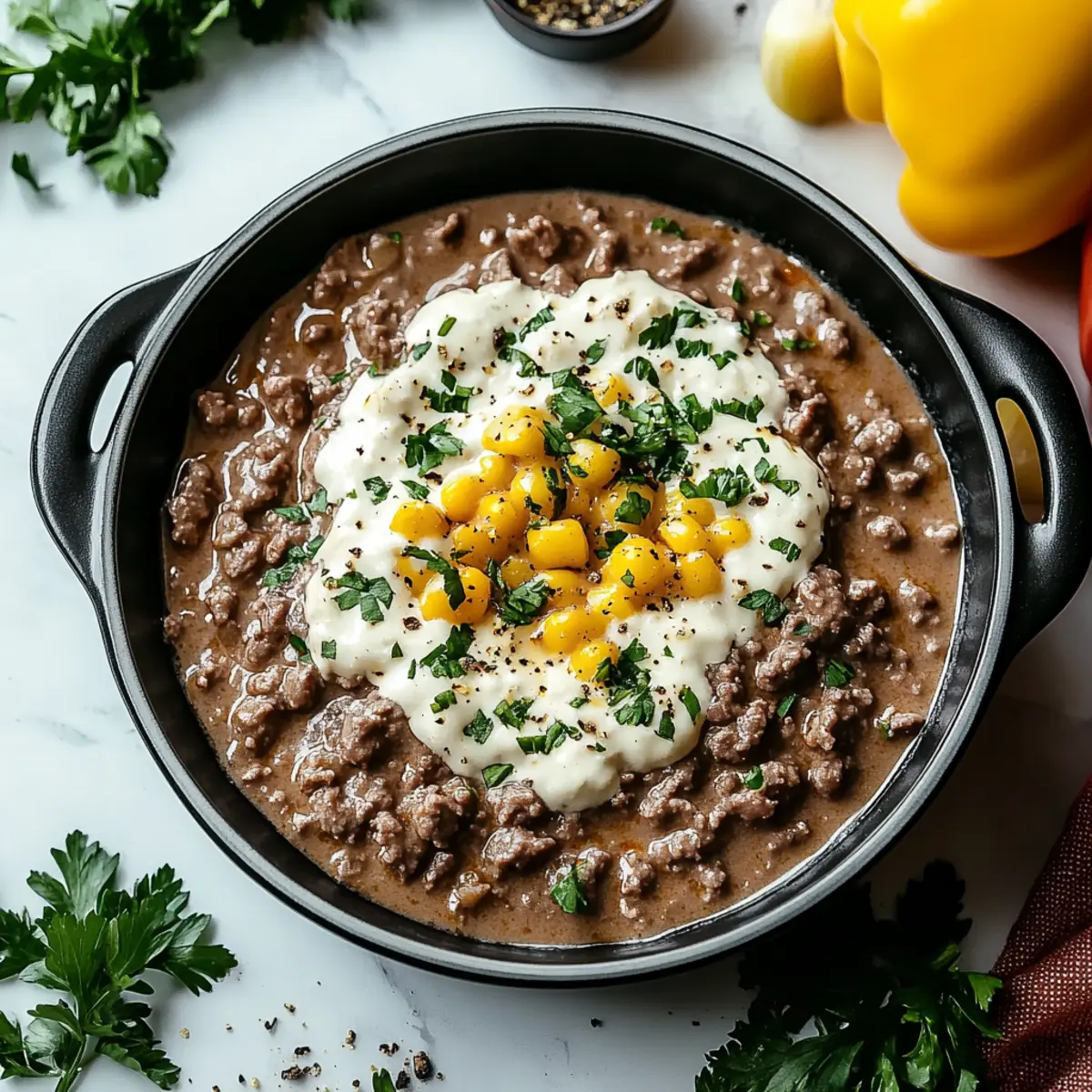 Ground Beef Stroganoff