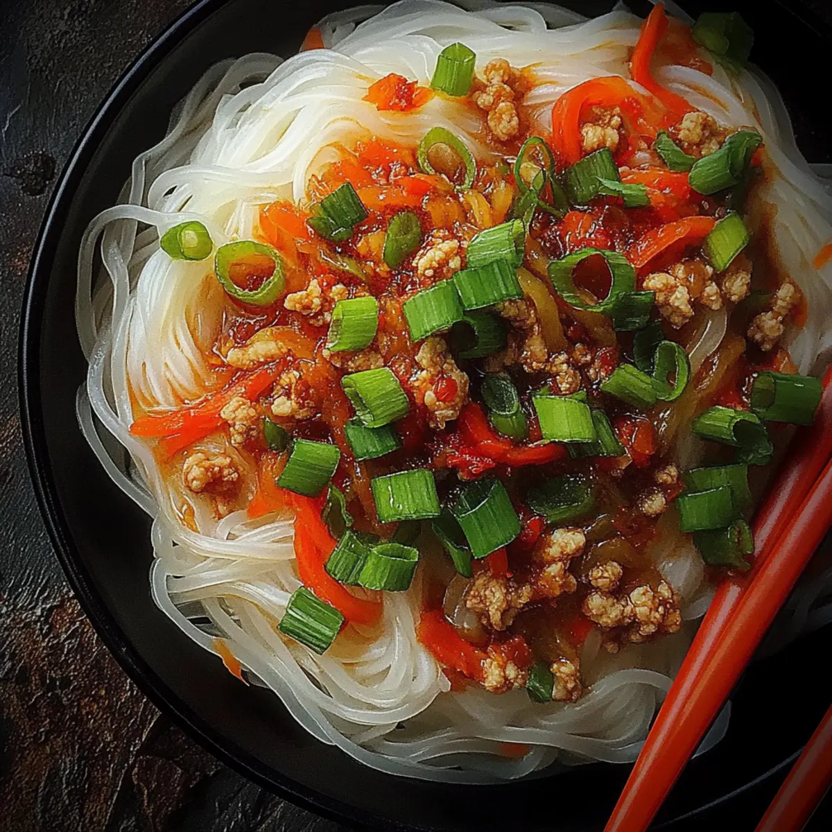 Ground Chicken Sweet Chili Noodles