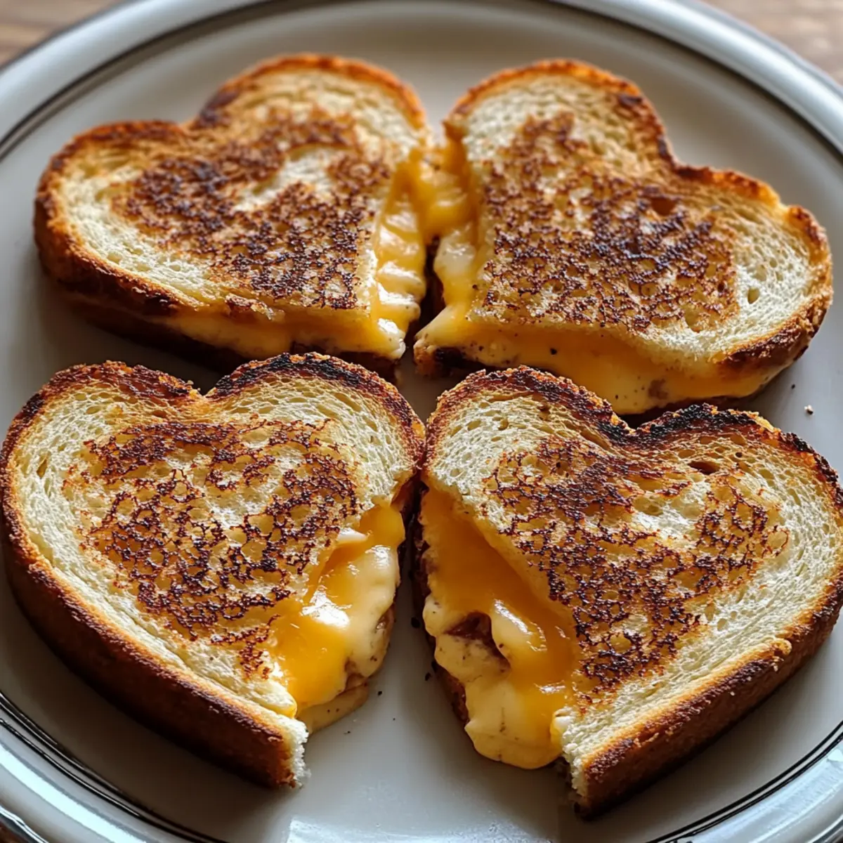 Heart-Shaped Grilled Cheese Dippers