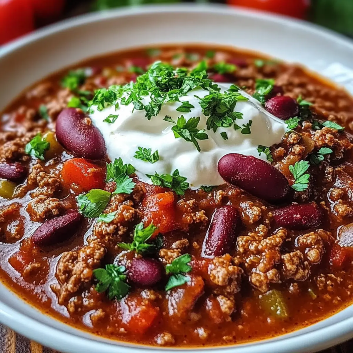 Hearty Slow-Simmered Beef Chili