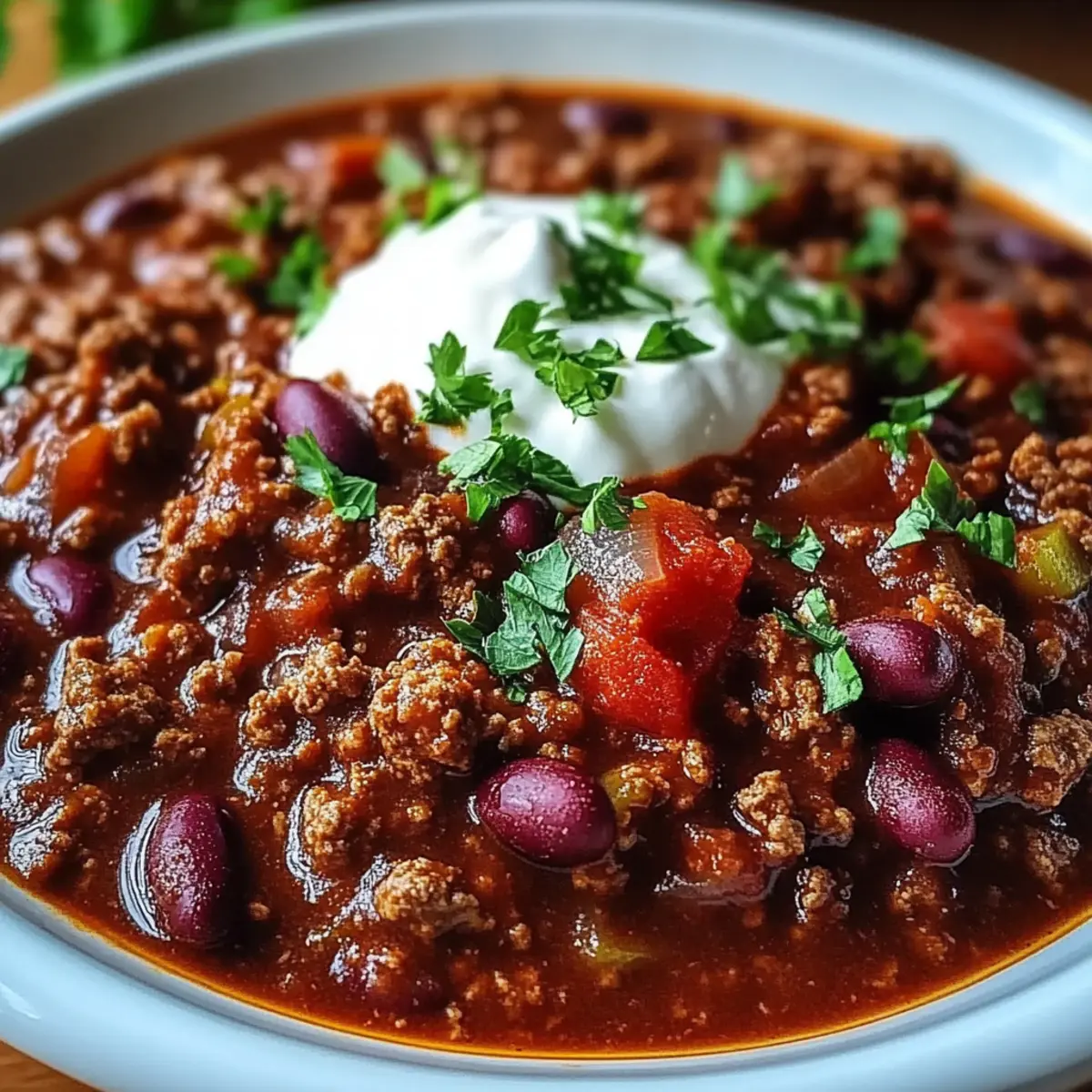 Hearty Slow-Simmered Beef Chili