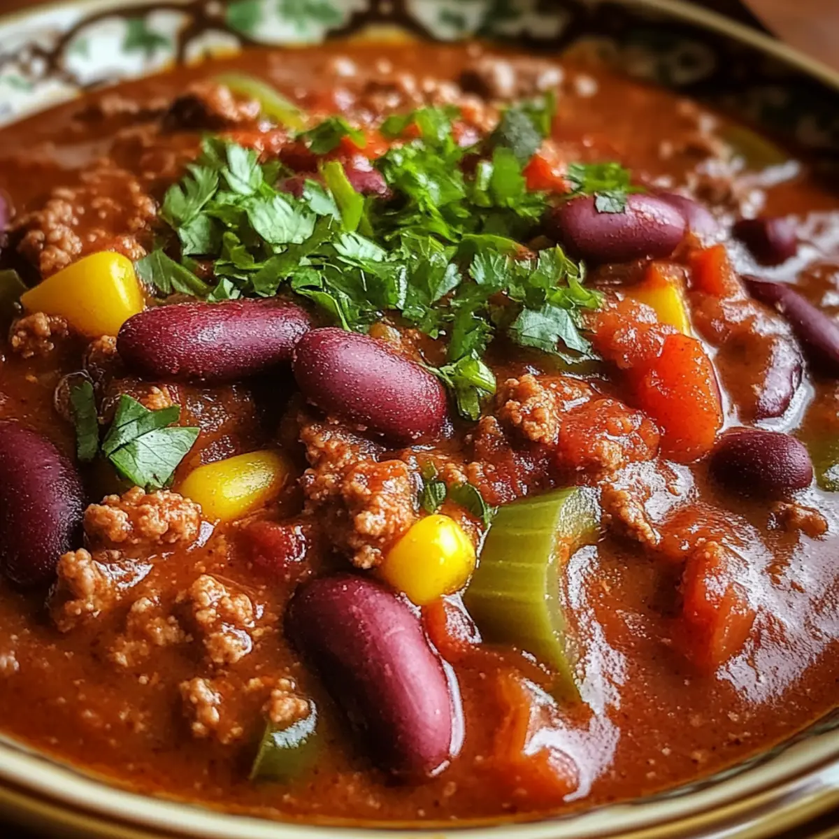 Hearty Slow-Simmered Spicy Tex-Mex Chili