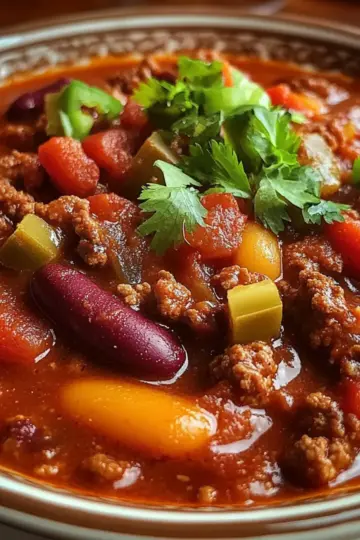 Hearty Slow-Simmered Spicy Tex-Mex Chili