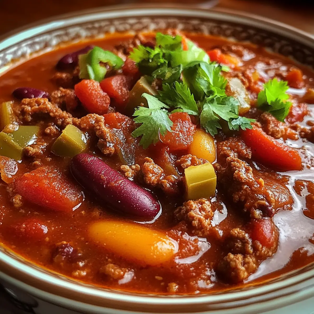 Hearty Slow-Simmered Spicy Tex-Mex Chili