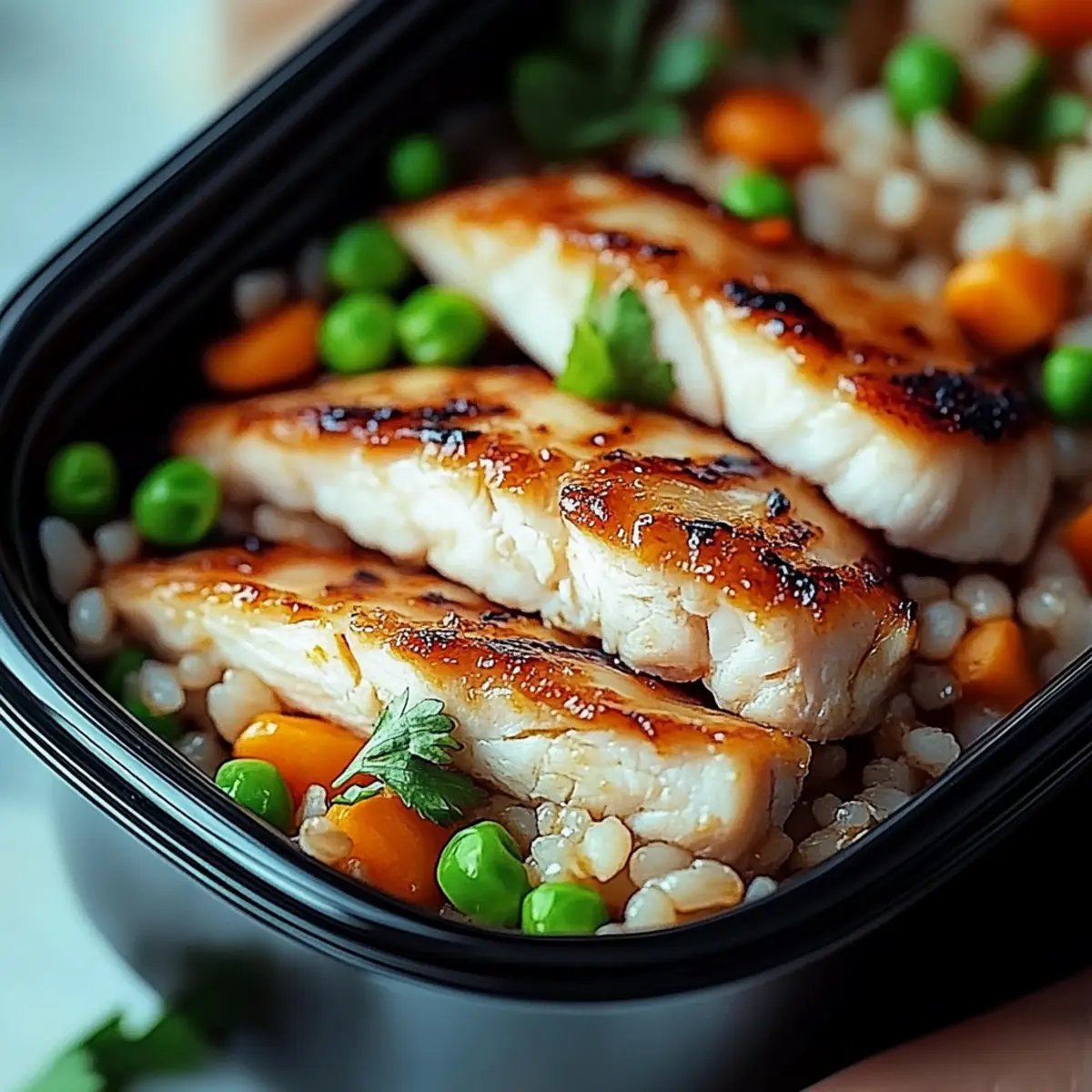 High Protein Crispy Garlic Chicken Fried Rice