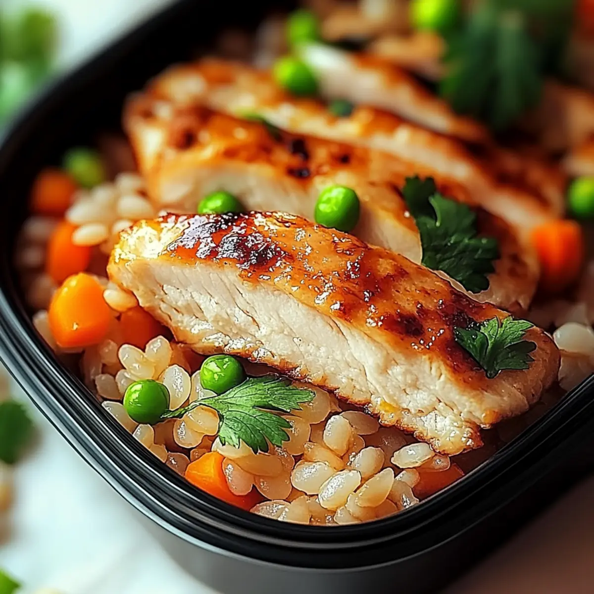 High Protein Crispy Garlic Chicken Fried Rice