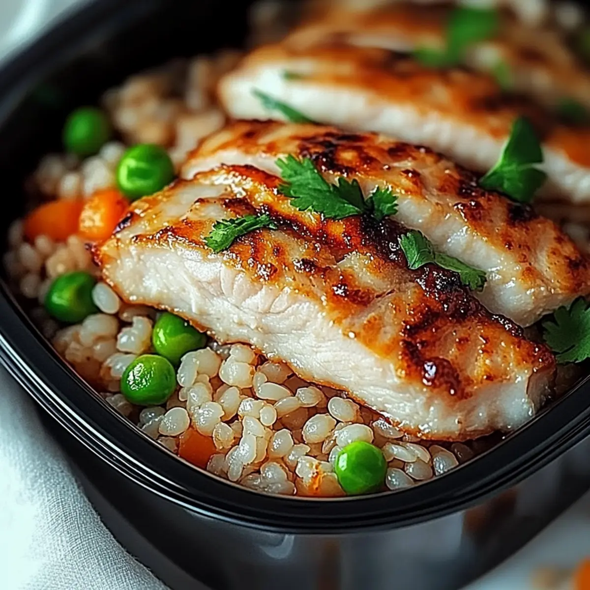 High Protein Crispy Garlic Chicken Fried Rice