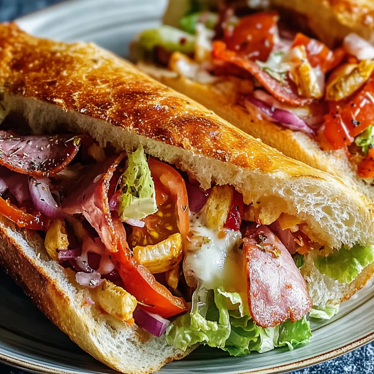 Italian Grinder Salad Sandwich