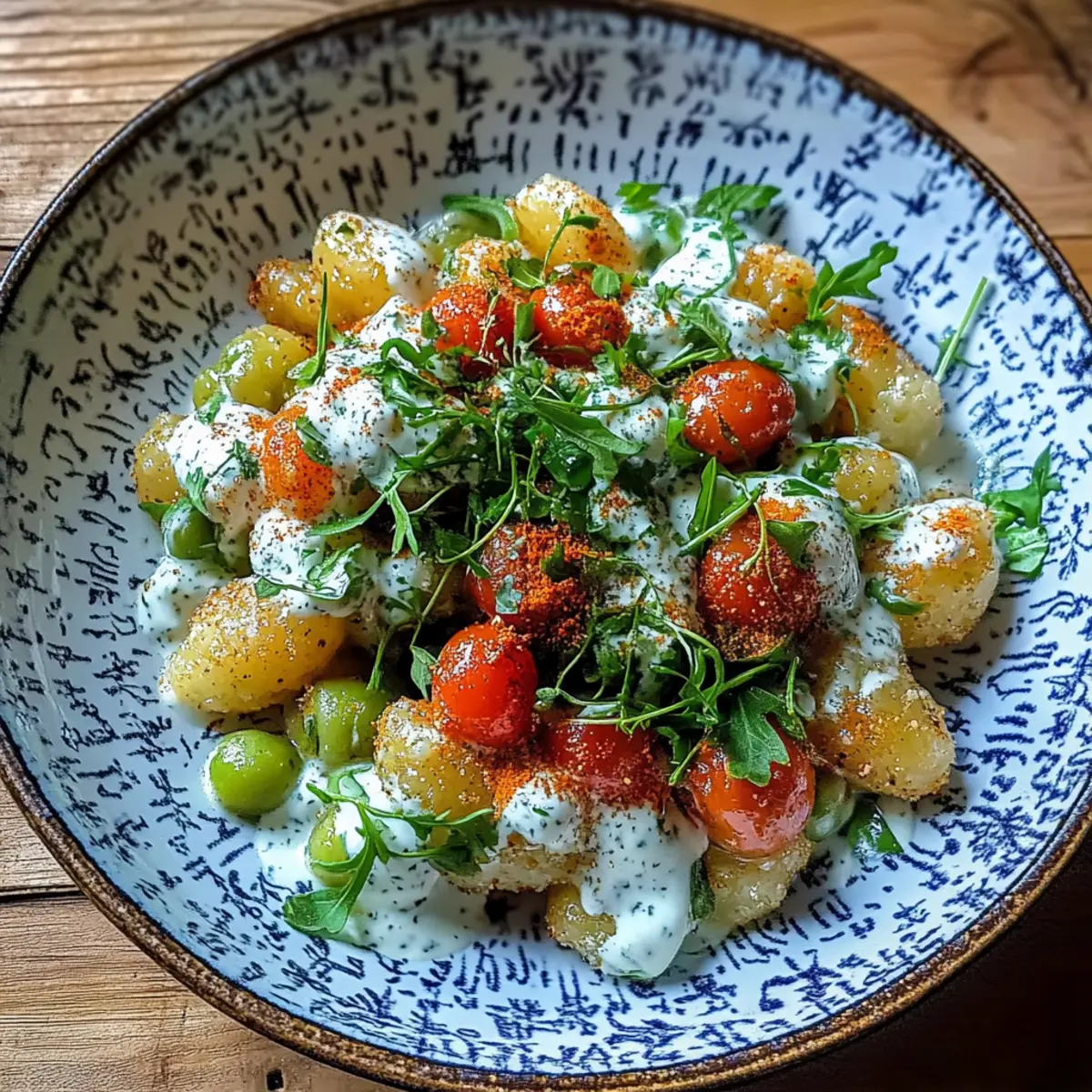 Knuspriger Gnocchi-Salat mit Joghurt-Dressing