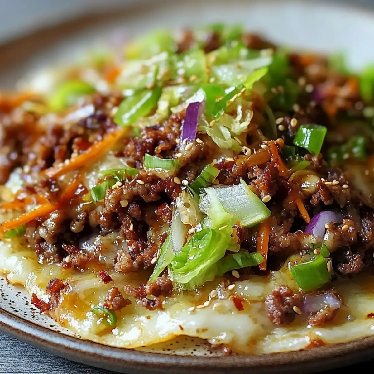 Low-Carb Mongolian Ground Beef and Cabbage