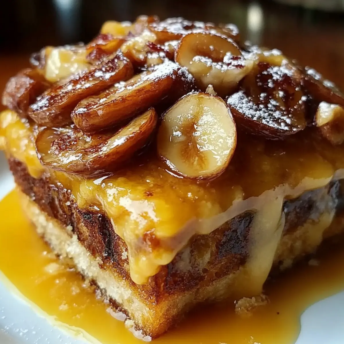 Overnight Baked Banana French Toast Casserole